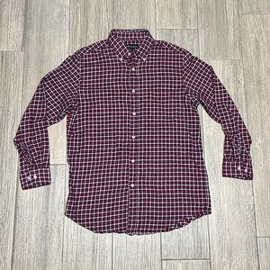 John Ashford Flannel Casual Button Down Shirt Plaid Size M